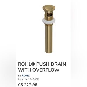 House of Rohl drain - brand new!!